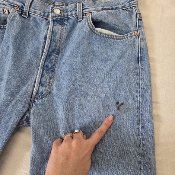 Vintage Levis Classic Blue Denim Jeans 36 Inch Waist 32 Inch Inseam - Picture 6 of 13